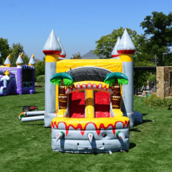 T-Rex Dual Lane Bounce House W/Slide Combo