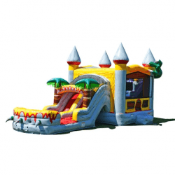 T-Rex Dual Lane Bounce House W/Slide Combo